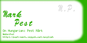 mark pest business card