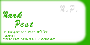 mark pest business card